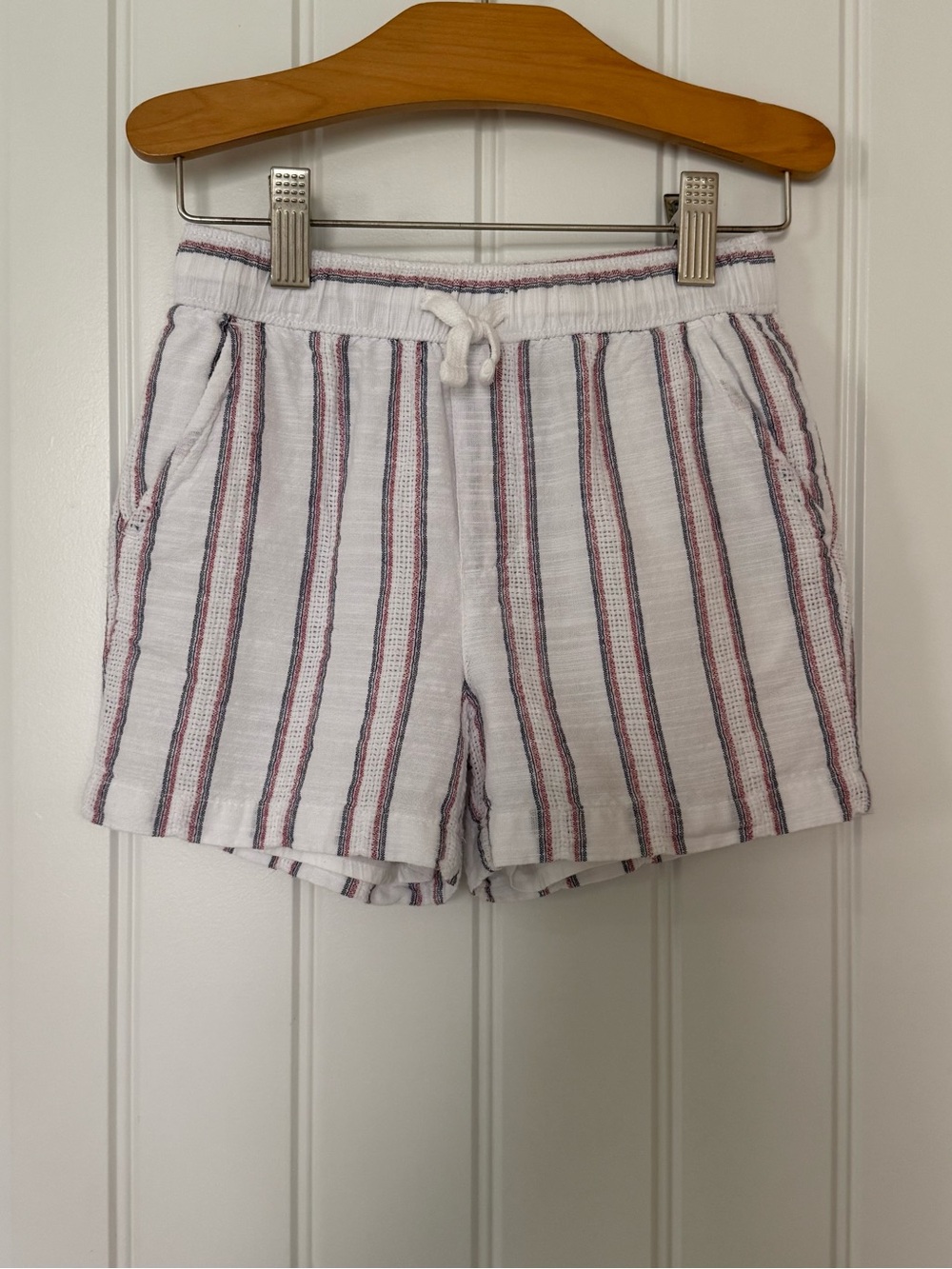 Janie and Jack Boys Cotton Shortie Shorts Size 6 Striped Pull-On Summer